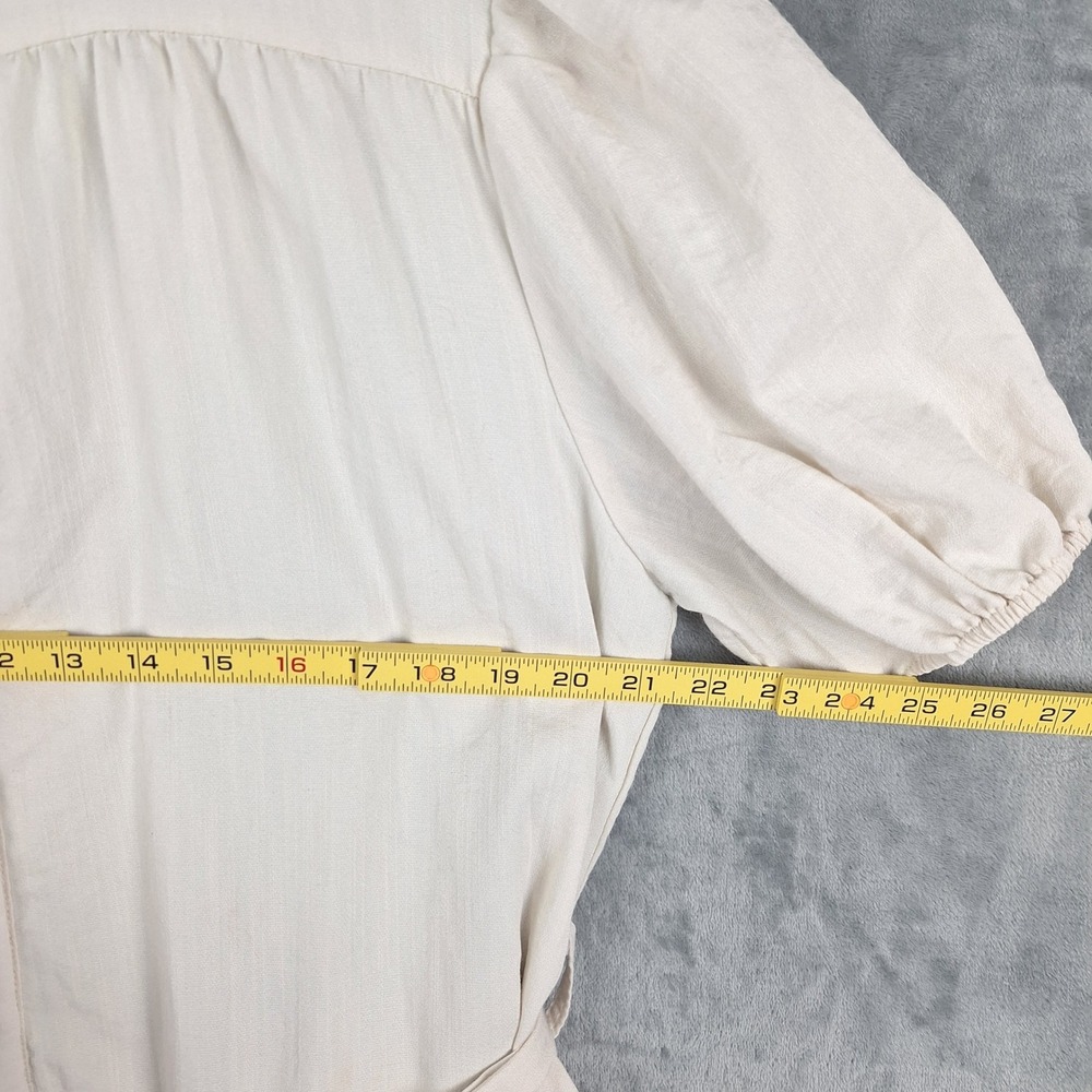 Womens Shirt Dress XL Boho Cottagecore Prairie Tiered Maxi Pockets Embroidered - Picture 4 of 10